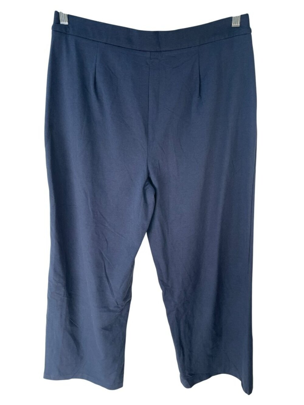 Member's Mark Wide Leg Trousers Blue Soft Knit Zipper Women's Size L NWT - Picture 2 of 7